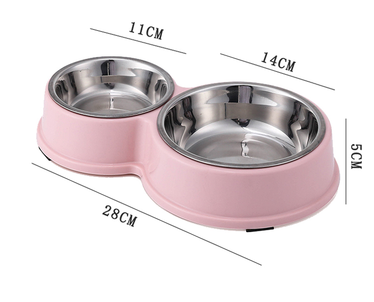 ROADREIGN - Wholesale Pet Feeder Products Double Stainless Steel Dog Bowl Pet Bowls 12
