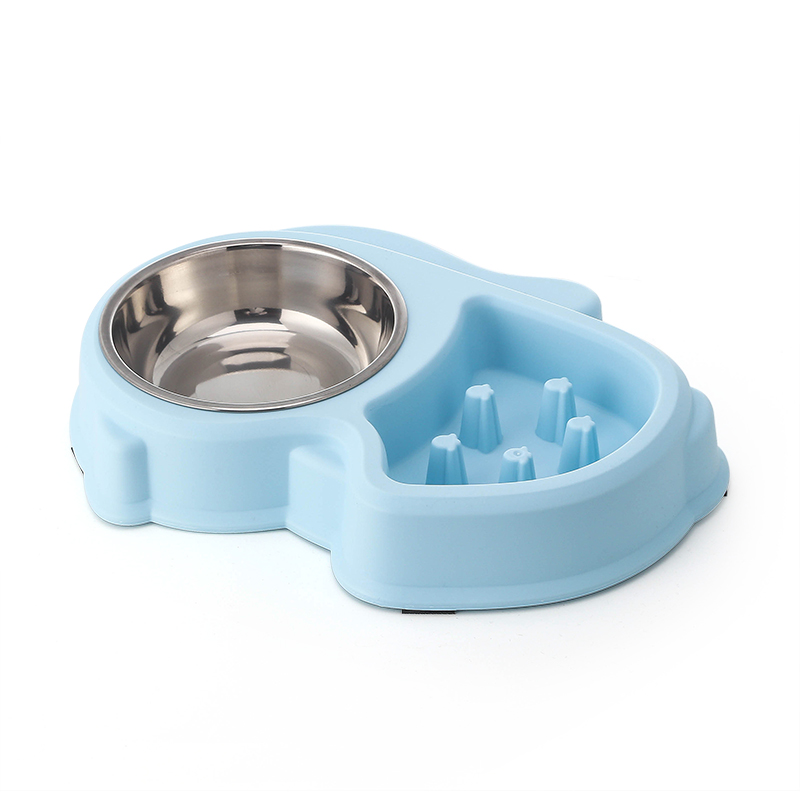 ROADREIGN - Comedero lento de plástico para perros al por mayor, comedero doble de acero inoxidable para mascotas. 7