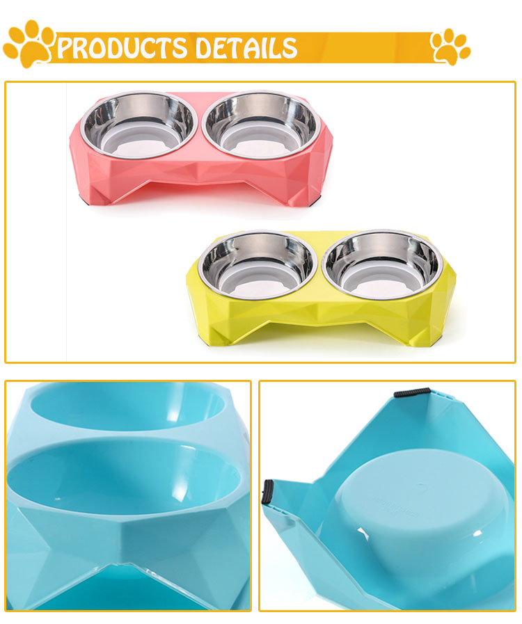 ROADREIGN - Wholesale Raised Stainless Steel Dog Bowl Stand Pet Bowls 9