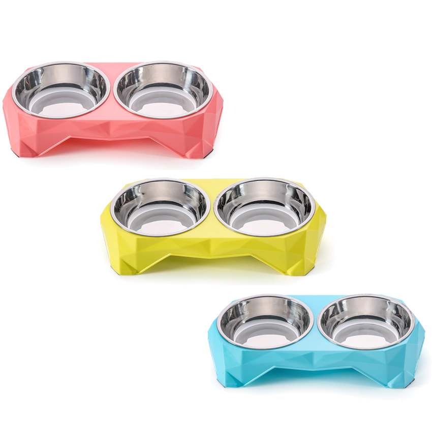 ROADREIGN - Wholesale Raised Stainless Steel Dog Bowl Stand Pet Bowls 4