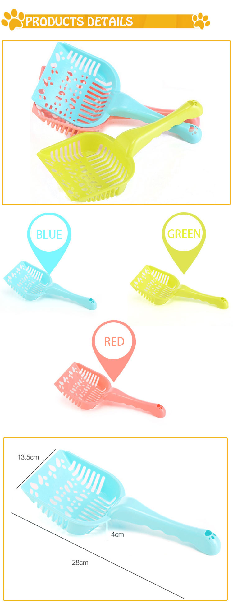 ROADREIGN - Plastic Cat Litter Shovel Pet Cleaning 8