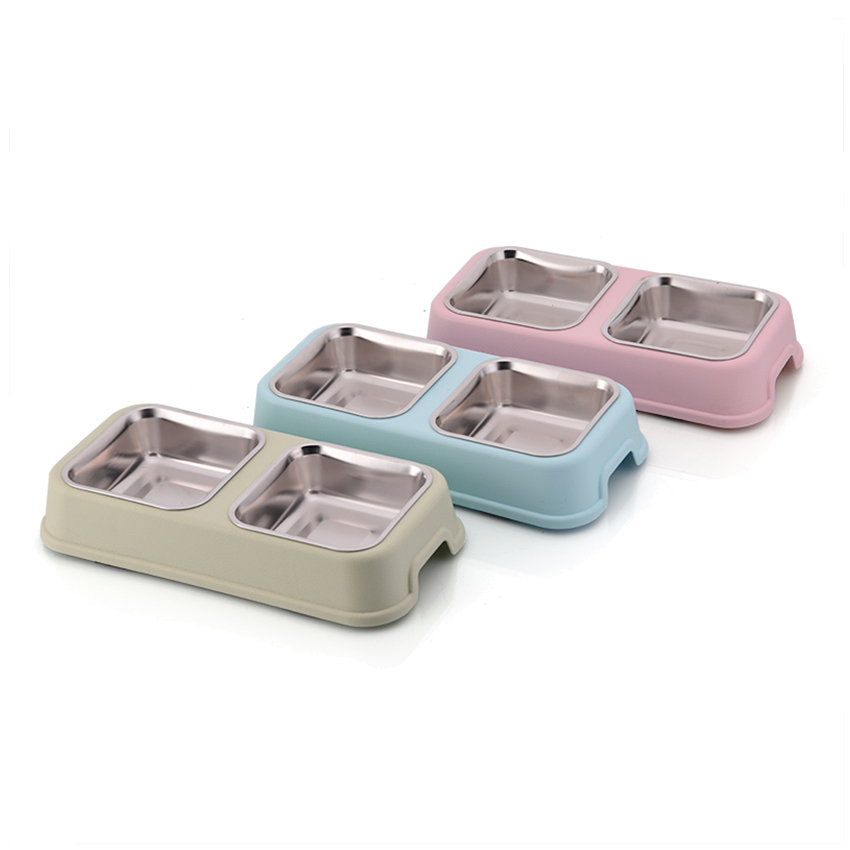 ROADREIGN - Wholesale Food Grade Stainless Steel Dog Double Bowl Pet Bowls 7