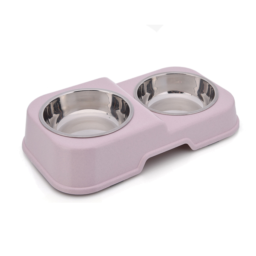 ROADREIGN - Comedero doble de acero inoxidable antideslizante para perros y mascotas al por mayor 1