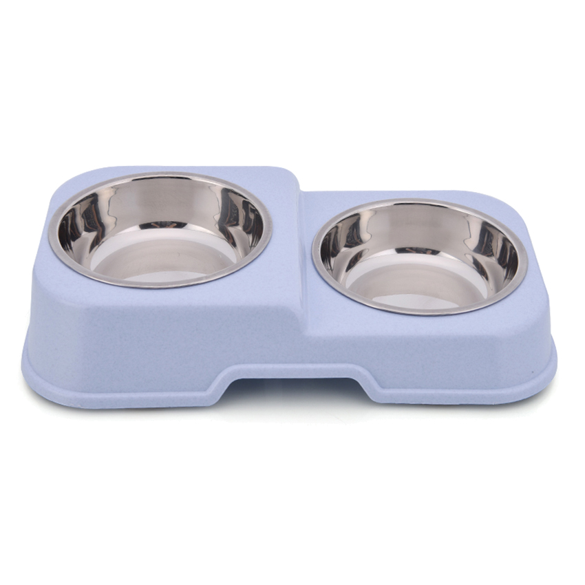 ROADREIGN - Comedero doble de acero inoxidable antideslizante para perros y mascotas al por mayor 6