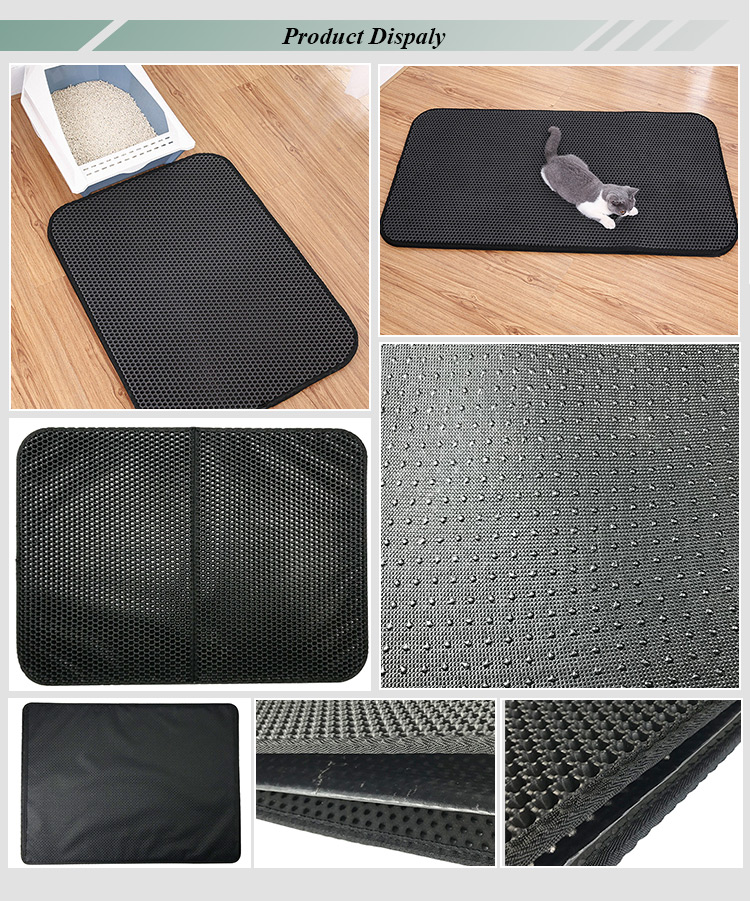 ROADREIGN - Amazon Hot Selling Wholesale Folding EVA/Waterproof Fabric Cat Litter Mat Pet Cleaning 10