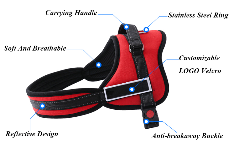 Harnais pour animaux de compagnie en gros : Sangle de poitrine robuste pour chien 5