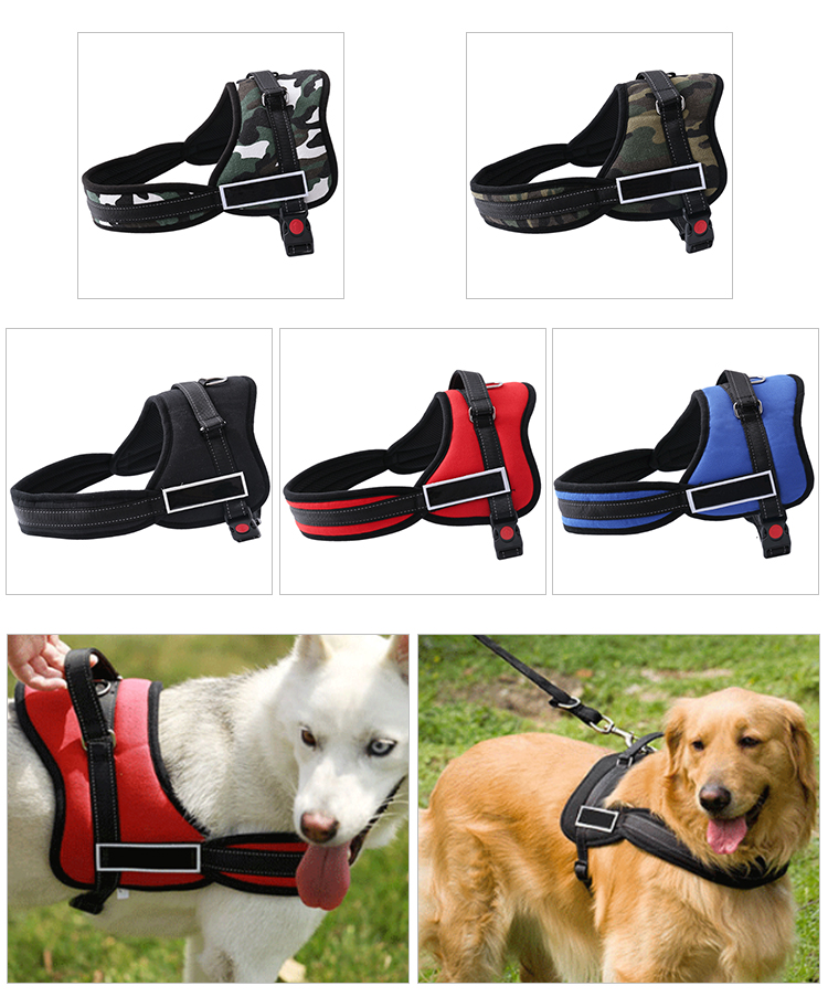ROADREIGN - Wholesale Heavy Duty Dog Chest Strap , Custom Print Large Dog Harness Pet Collars&Leashes 11