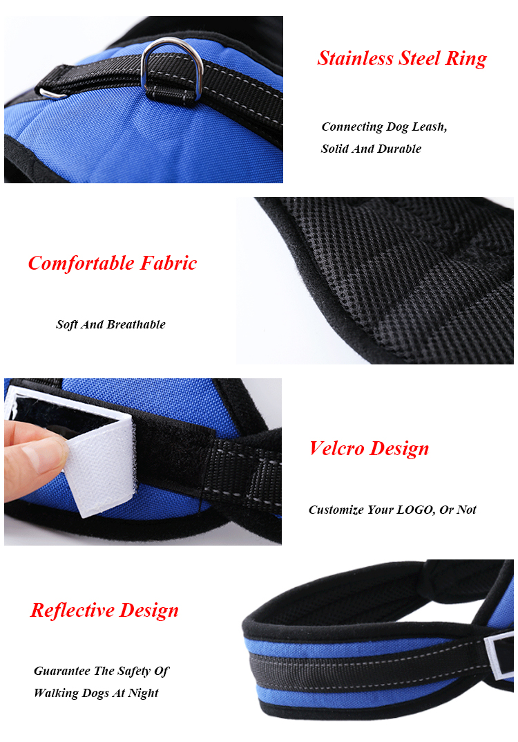 ROADREIGN - Wholesale Heavy Duty Dog Chest Strap , Custom Print Large Dog Harness Pet Collars&Leashes 10