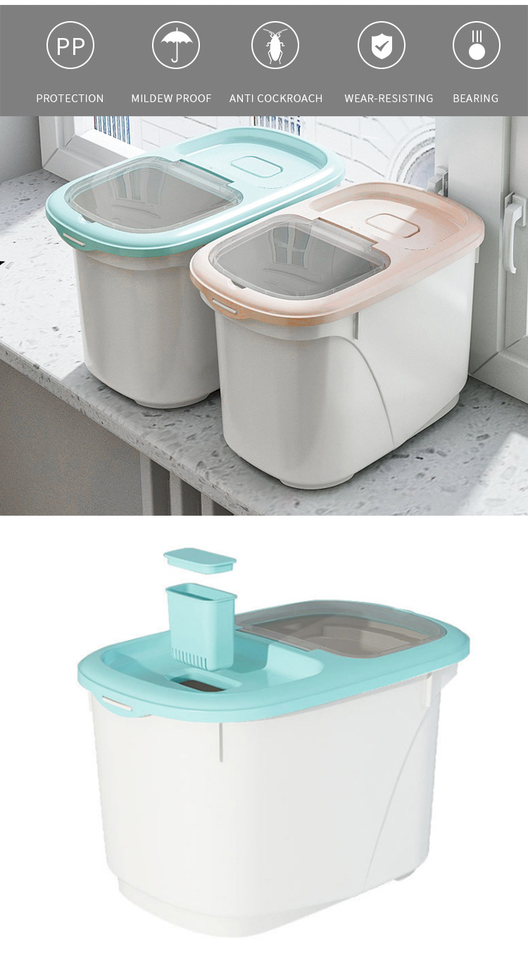 ROADREIGN - Wholesale Pet Food Long-Term Storage Plastic Dog Food Bucket Pet Bowls 10