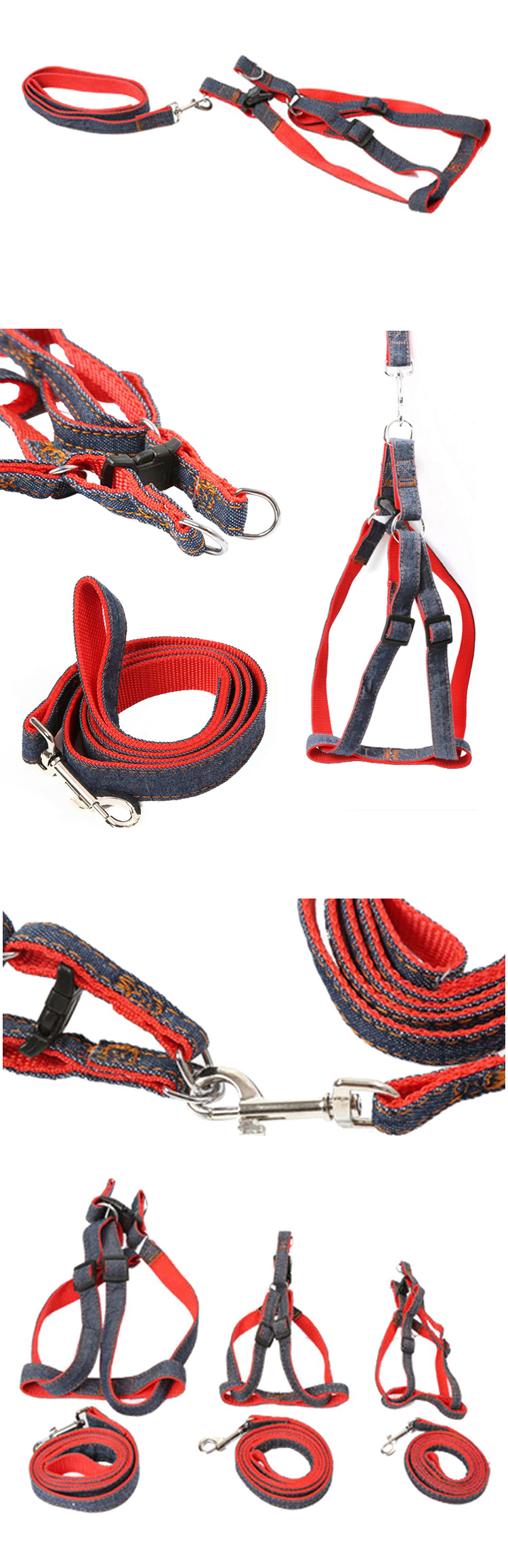 ROADREIGN - Nylon Pet Harness Leash For Small Dog And Cat Pet Collars&Leashes 8