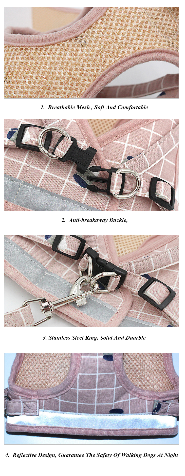 ROADREIGN - Wholesale Dog Harness Collar , High Quality Polyester Harness For Dog Pet Collars&Leashes 9