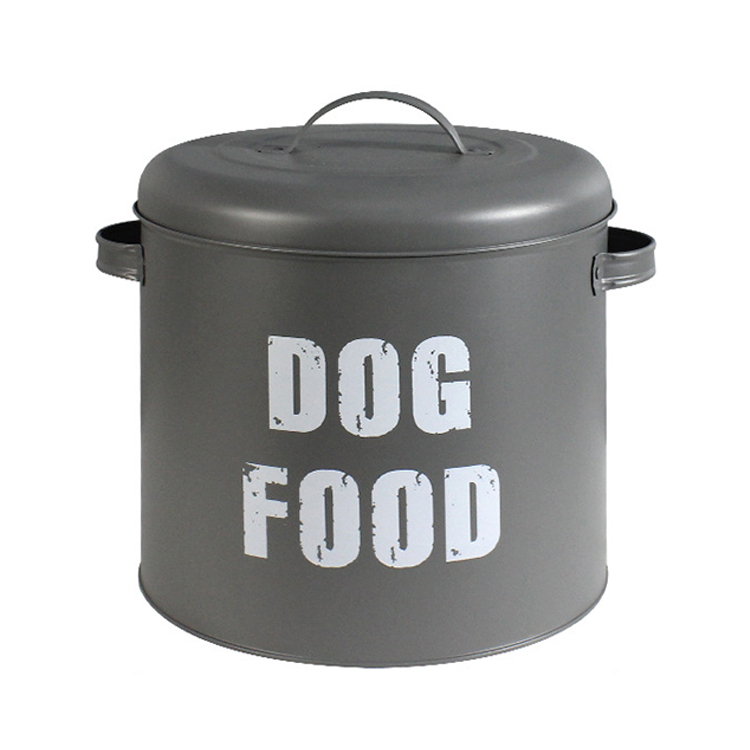 ROADREIGN - Hot Sales Pet Food Storage Custom Galvanized Iron Dog Food Bucket Pet Bowls 4
