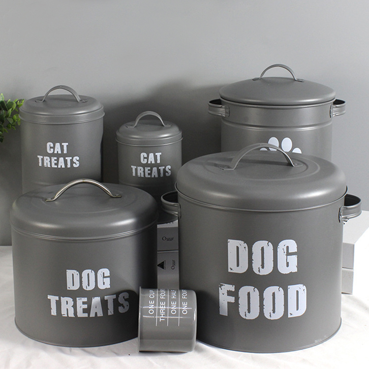 ROADREIGN - Hot Sales Pet Food Storage Custom Galvanized Iron Dog Food Bucket Pet Bowls 3