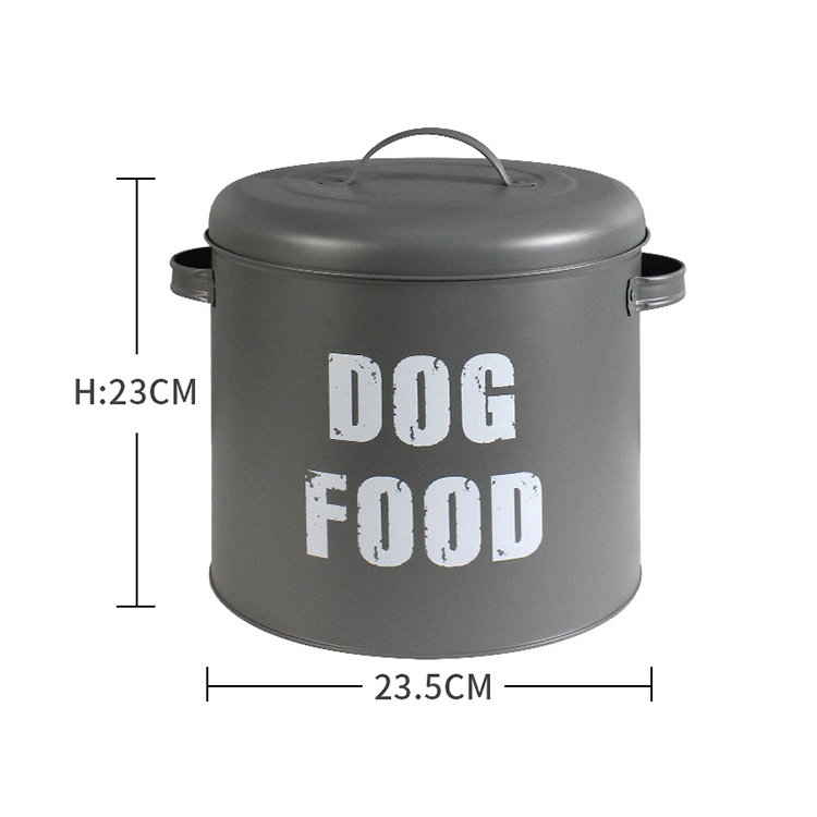 ROADREIGN - Hot Sales Pet Food Storage Custom Galvanized Iron Dog Food Bucket Pet Bowls 2