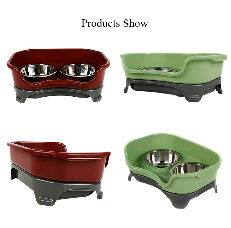 Stainless Steel Dog Bowls With Mess Proof Pet Feeder