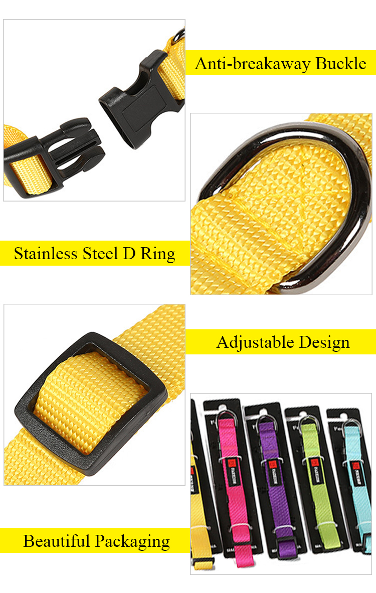 ROADREIGN - Custom Adjustable Soft Nylon Dog Collar Pet Collars&Leashes 9