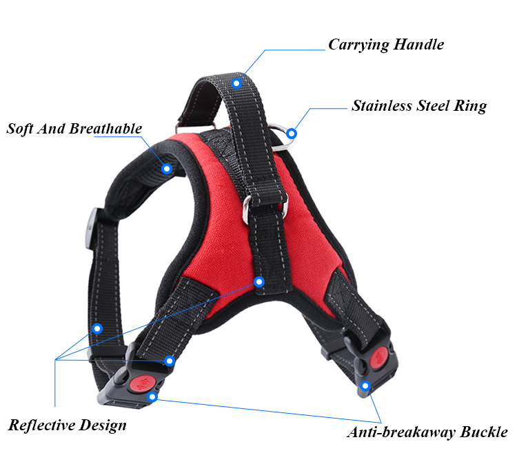 Factory Direct Heavy Duty Nylon Pet Harness Collar For Dog