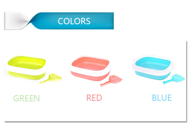 ROADREIGN - Good Quality Large Plastic Cat Litter Box Pet Toilets 10