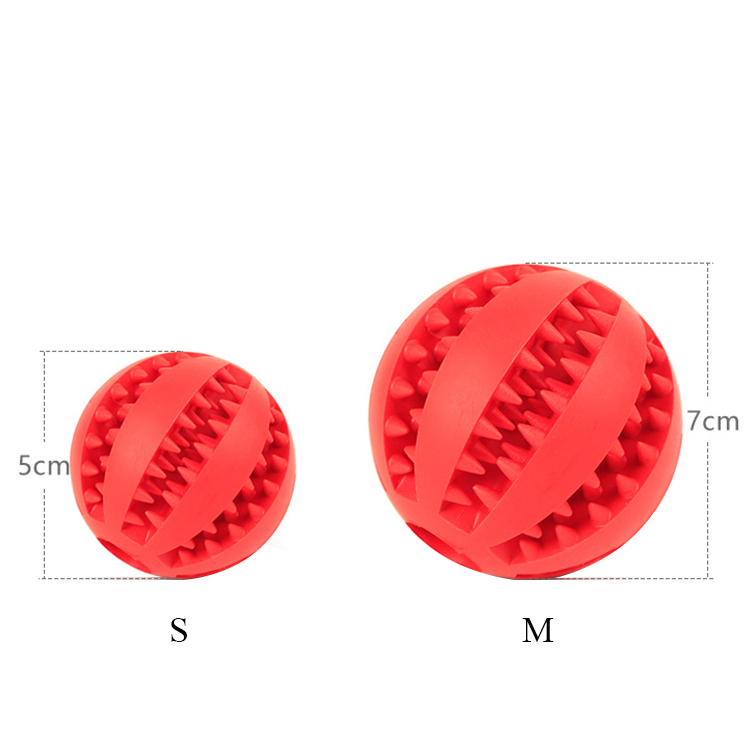 ROADREIGN - Pet Tooth Cleaning Toy Dog Chew Toy Soft Rubber Training Balls Pet Toys 3