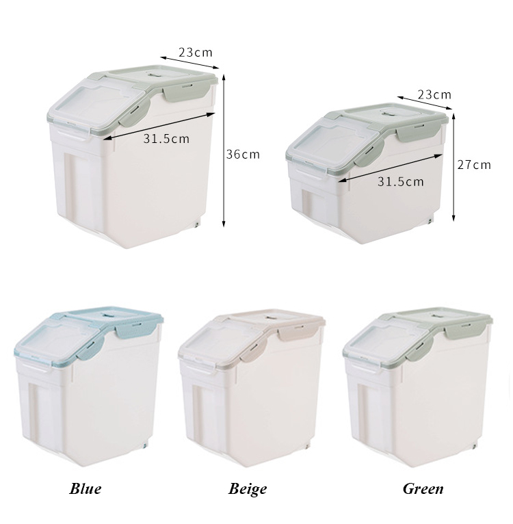 ROADREIGN - Wholesale Super Space Plastic Pet Dog Food Storage Bucket Pet Bowls 13