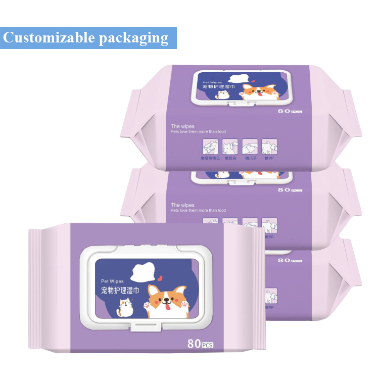 ROADREIGN - Custom Cat Soft Disposable Pet Dog Care Wipes Pet Cleaning 2