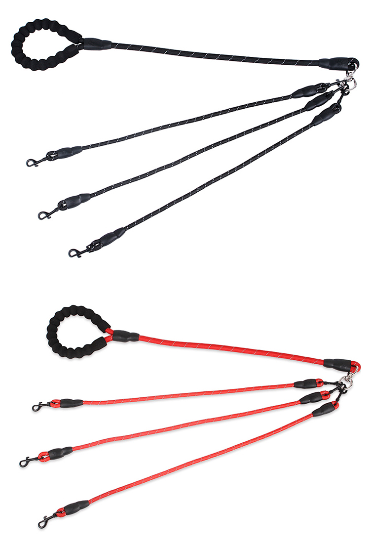 ROADREIGN - Wholesale Nylon Multiple Dog Leashes For Dual Small Dogs Pet Collars&Leashes 11