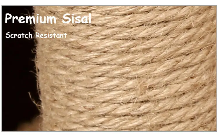 Cat Climbing Tree Toy - Scratch Resistant Sisal Post with Pet House Tower 2