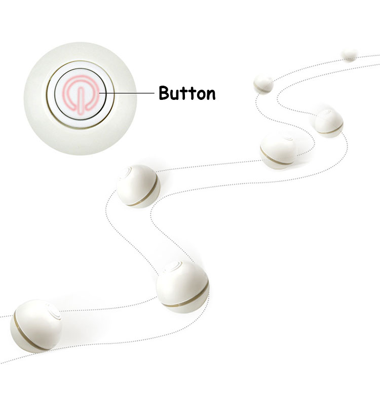 Cat LED Ball Toy USB Charging Automatic Funny Cat Sounding Ball With Feather And Bell