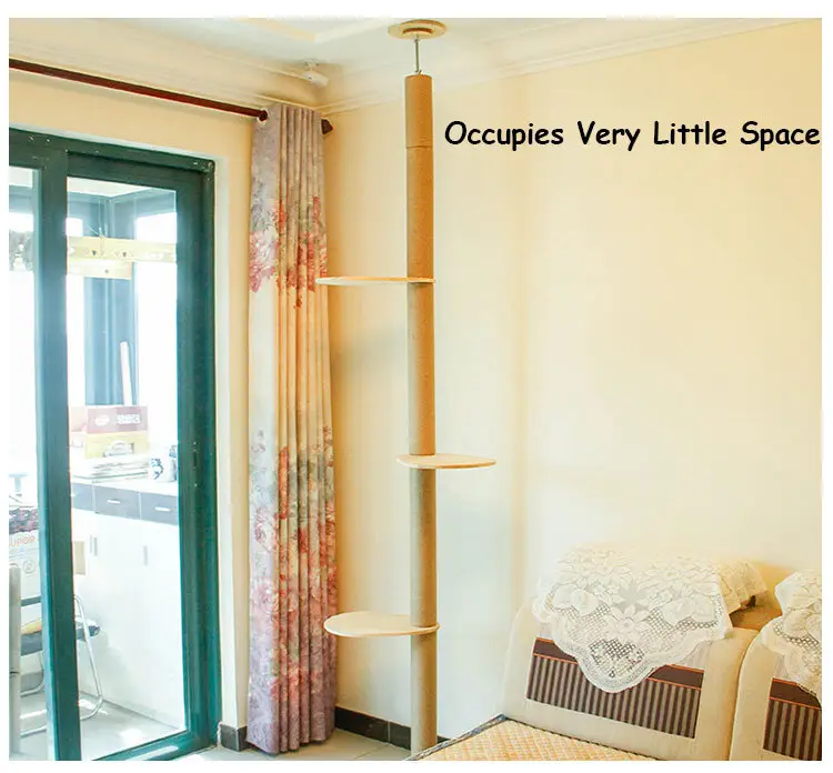 High Quality Custom Wooden Cat Grabbing Post Toy - 2.58-2.65m, 3 or 4 Layers 4