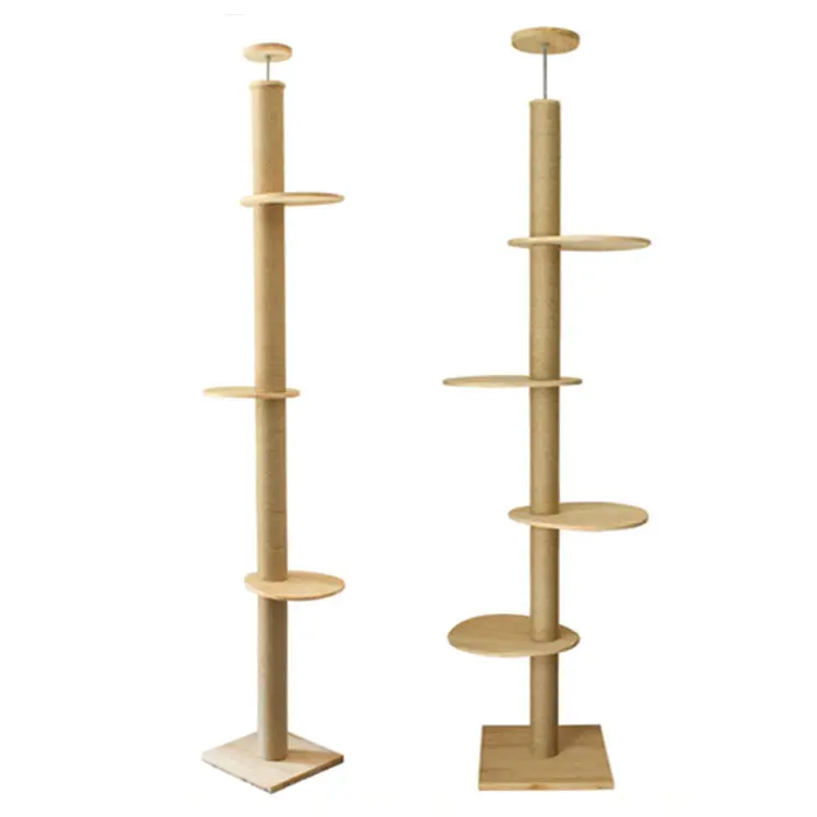 High Quality Custom Wooden Cat Grabbing Post Toy - 2.58-2.65m, 3 or 4 Layers 6