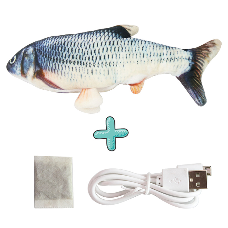 ROADREIGN - Usb Electric Moving Catnip Dancing Fish Cat Toy Cat Interactive Fish Toy Pet Toys 7