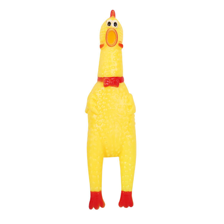 Dog Screaming Chicken Toys Pet Cat Squeak Toys Yellow Shrilling Chicken Toy