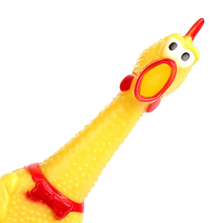 Dog Screaming Chicken Toys Pet Cat Squeak Toys Yellow Shrilling Chicken Toy