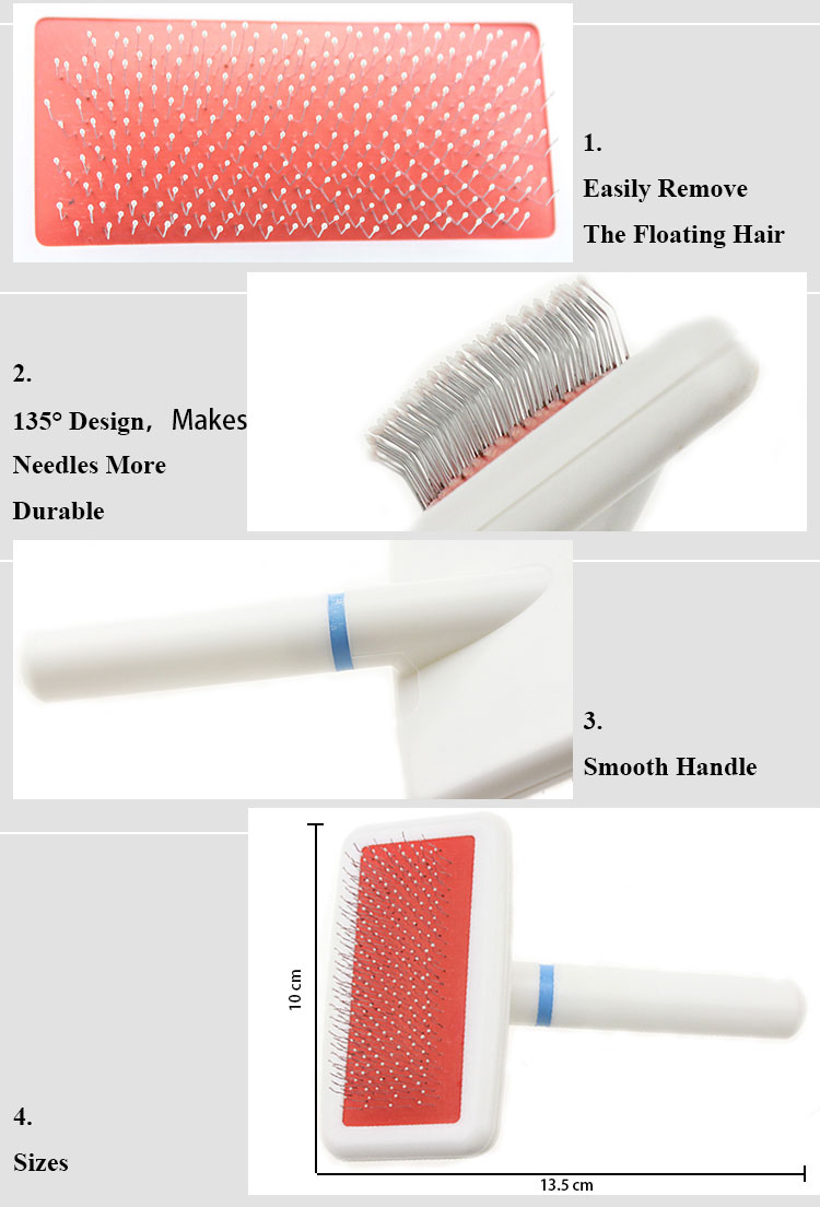 ROADREIGN - Wholesale Pet Long Hair Deshedding Brush Stainless Steel Pins Plastic Dog Grooming Comb Pet Brushes 10