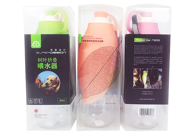 ROADREIGN - New Design Silicone Folding 480mL Plastic Pet Portable Dog Water Bottle Pet Drinking 16