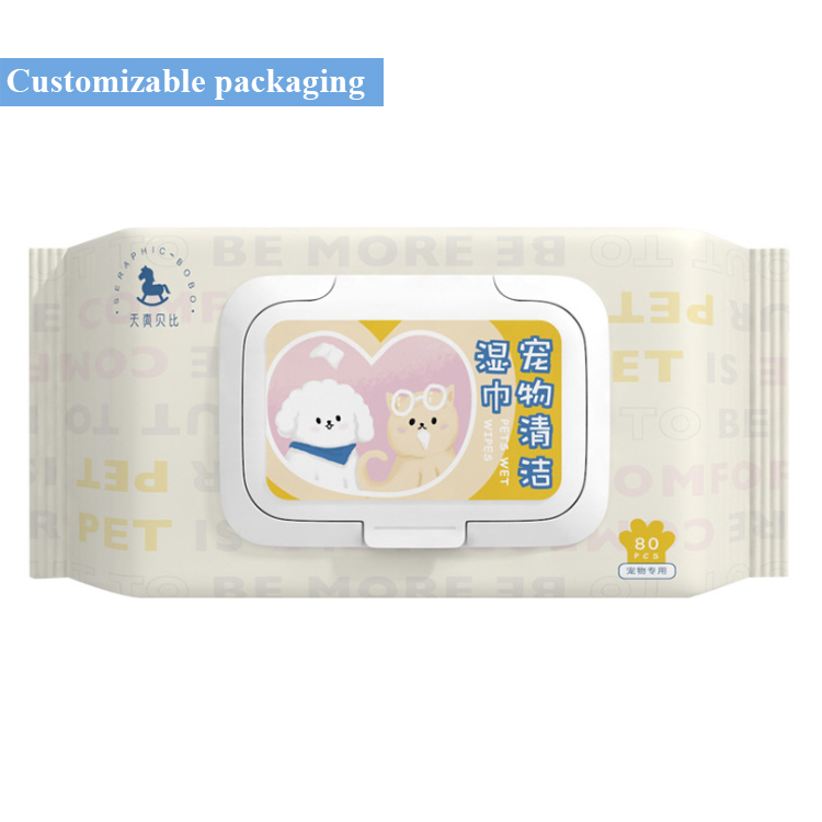 ROADREIGN - Wholesale Dog Wipes 80pcs Disposable Pet Wet Wipes Pet Cleaning 1