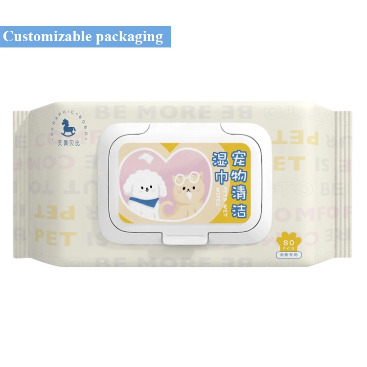 ROADREIGN - Wholesale Dog Wipes 80pcs Disposable Pet Wet Wipes Pet Cleaning 1