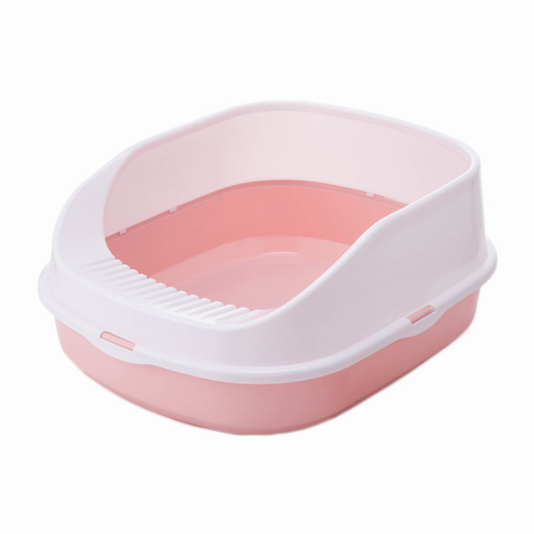 ROADREIGN - Inodoro de arena semicerrado para gatos de gran espacio, caja de arena de plástico para gatos con pala. 4