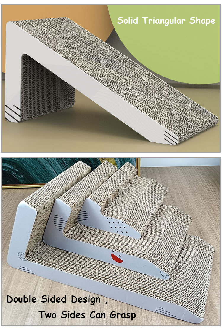 Vertical Cat Scratcher Board With Catnip 3 In 1 Separable Design Pet Toys Corrugated Paper Cat Scratching Cardboard