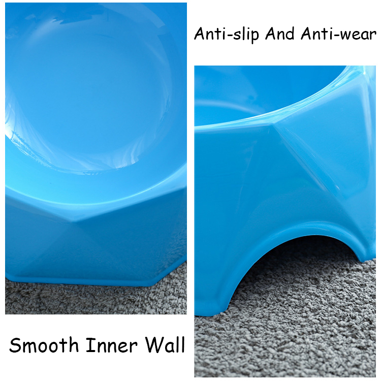 ROADREIGN - Pet Feeder Bowl Diamond Shaped Plastic Dog Food Bowl Pet Bowls 2