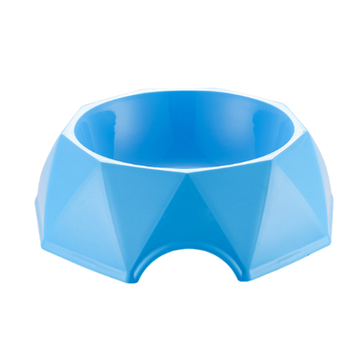 Pet Feeder Bowl Diamond Shaped Plastic Dog Food Bowl