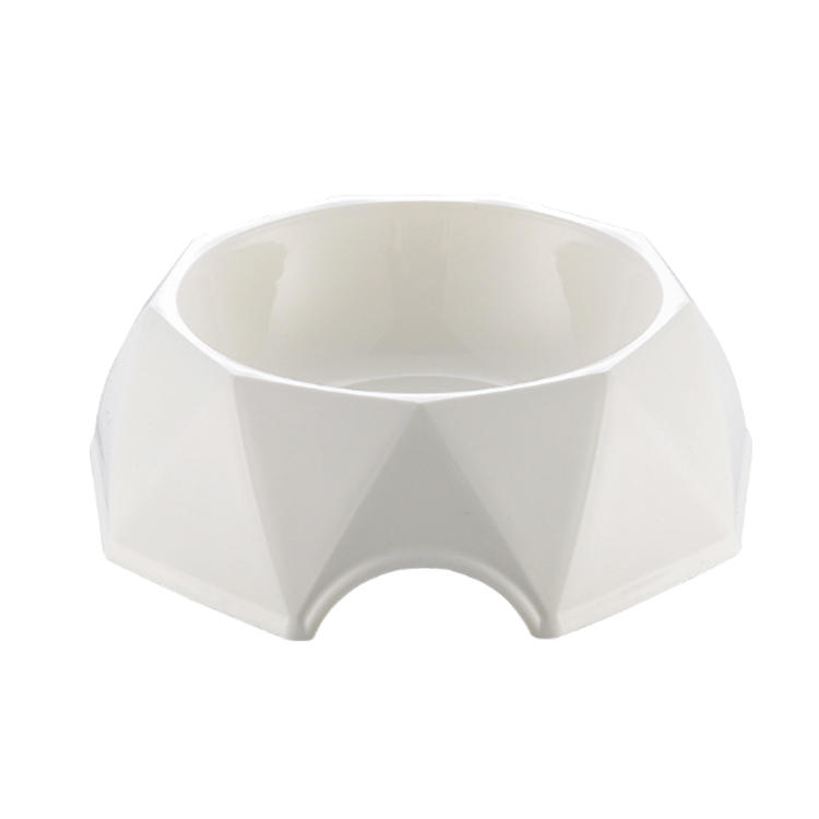 Pet Feeder Bowl Diamond Shaped Plastic Dog Food Bowl