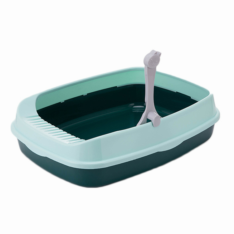 ROADREIGN - Productos de limpieza para mascotas, inodoro extragrande para gatos con pala para excrementos, caja de arena de plástico de alta calidad para gatos, inodoros para mascotas 4