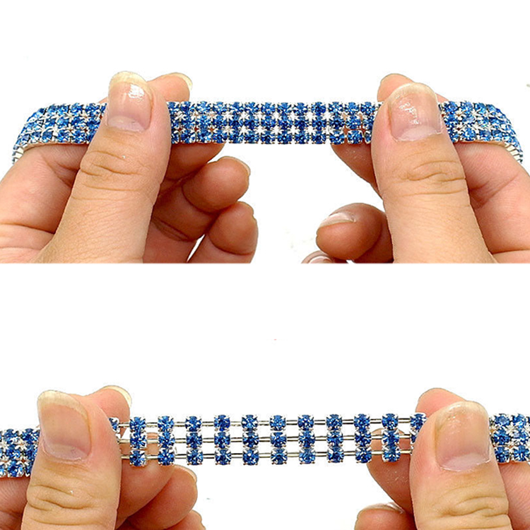 ROADREIGN - Luxe hondenhalsband met strasssteentjes - Lichtgewicht en comfortabele halsband met botvormige hanger, verstelbare glinsterende halsband voor kleine honden en katten 9