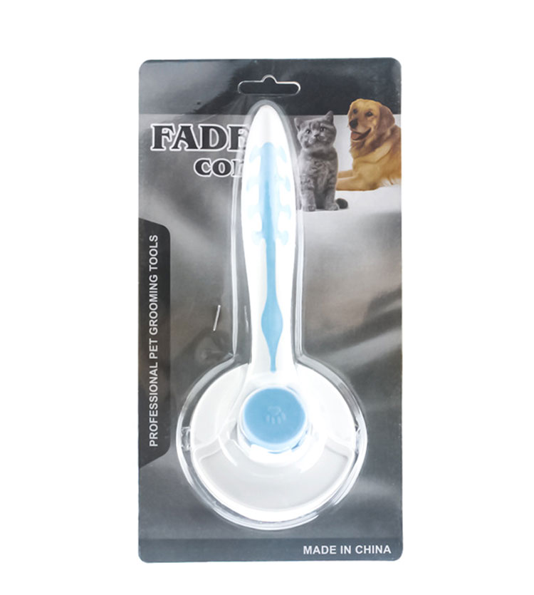 Pet Grooming Comb Custom Design Self Cleaning Dog Massage Brush , Cat Hair Removal Comb