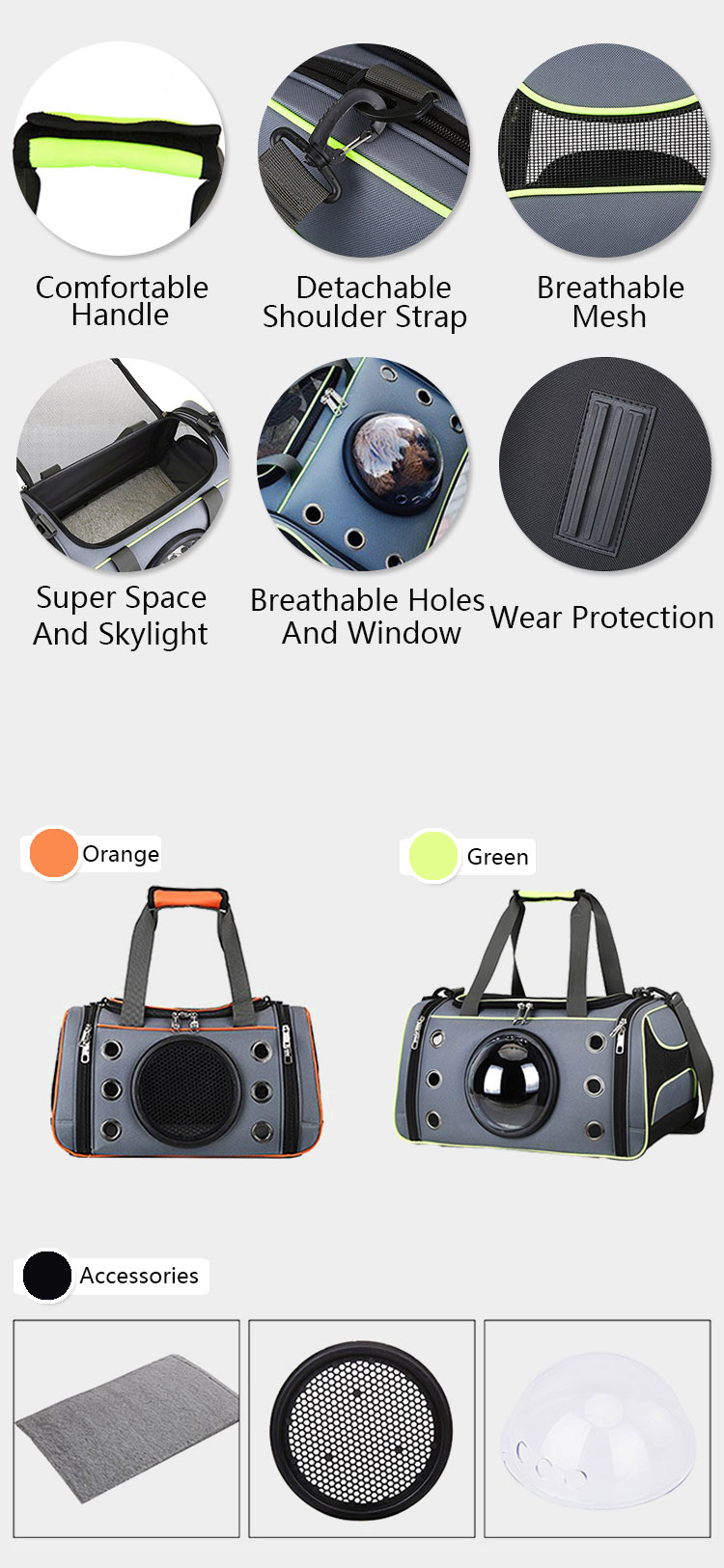 ROADREIGN - Small Oxford Fabric Shoulder Bag Pet Carrier Pet Carriers 12