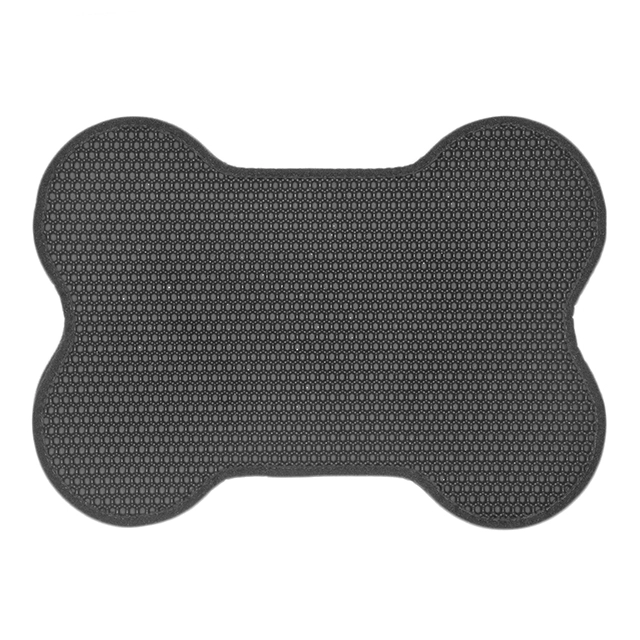 ROADREIGN - EVA Cat Sand Pad Bone Shaped Waterproof Cat Litter Pad Mat Pet Cleaning 1