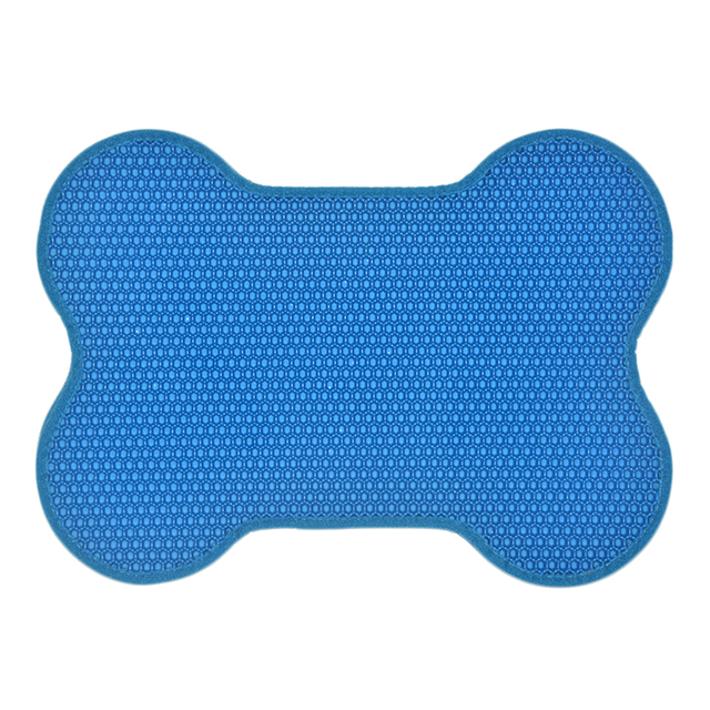 ROADREIGN - EVA Cat Sand Pad Bone Shaped Waterproof Cat Litter Pad Mat Pet Cleaning 7