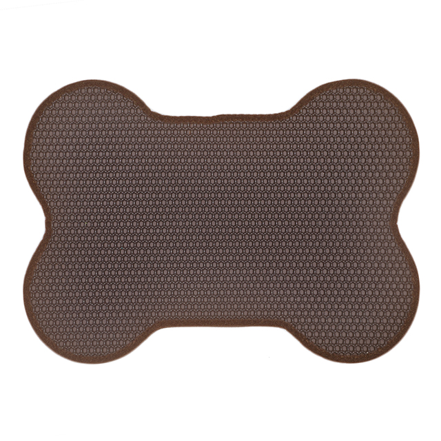 ROADREIGN - EVA Cat Sand Pad Bone Shaped Waterproof Cat Litter Pad Mat Pet Cleaning 4