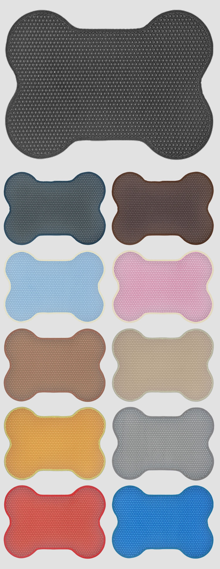 EVA Cat Sand Pad Bone Shaped Waterproof Cat Litter Pad Mat